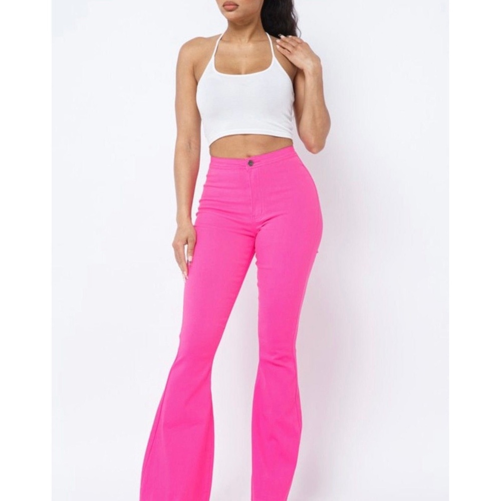Pink Bell Bottom Jeans